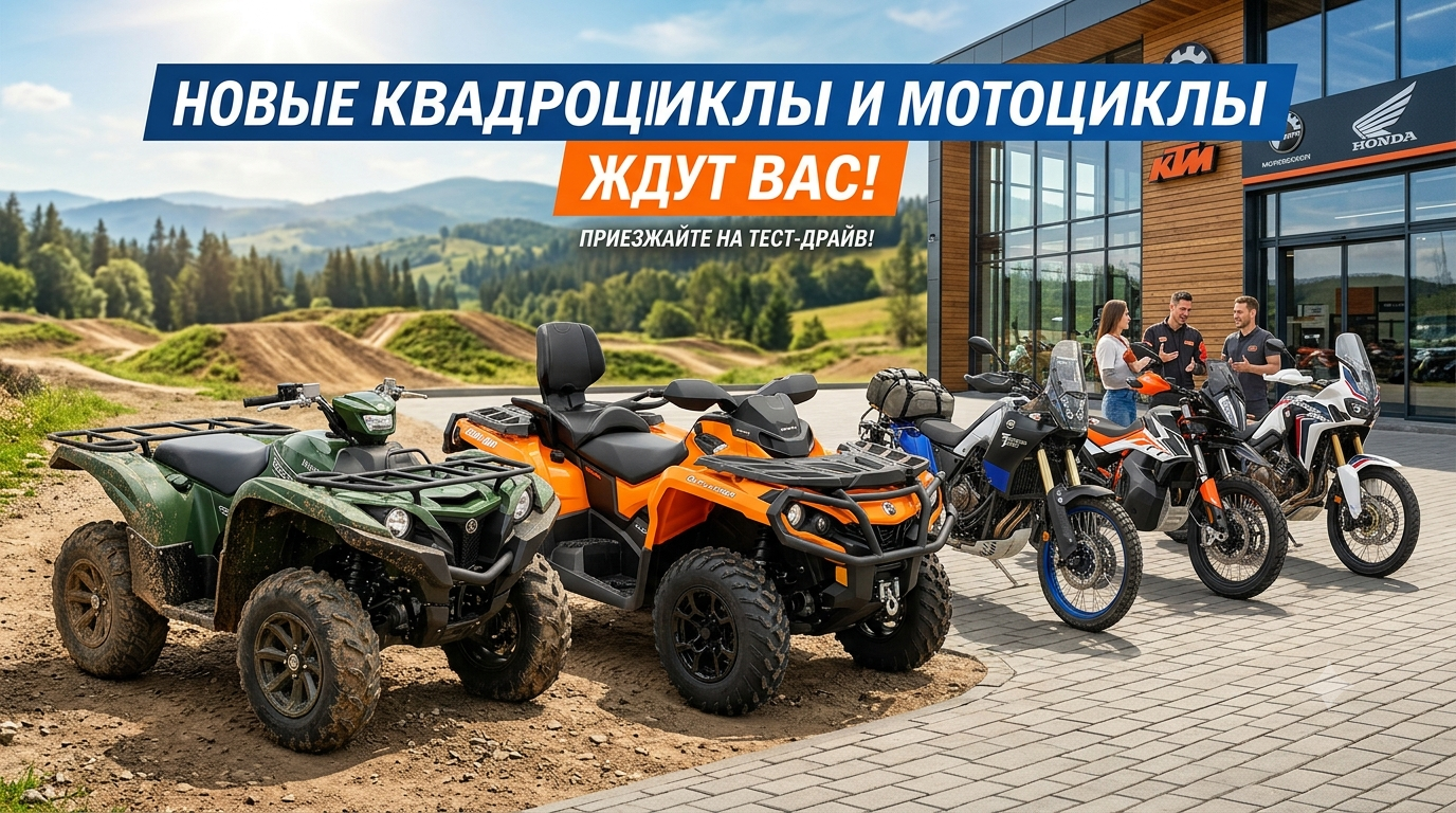 Նոր քվադրոցիկլներն ու մոտոցիկլներն արդեն սպասում են ձեզ։
